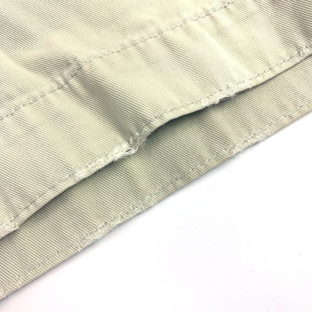 American Eagle Outfitters AEO Longer Length Mens Shorts Sz 28 Flat‎ Front Chino